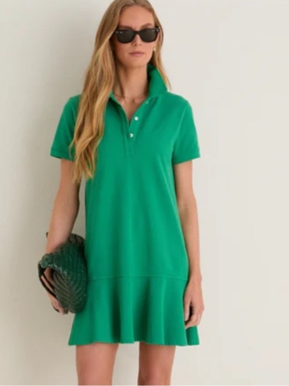 TUCKERNUCK Pique May Polo Dress In Green Size medium